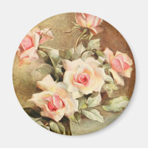 Vintage Valentinstag Liebesromanze rosa Rosen Magnet