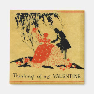 Vintage Valentinstag Magnet