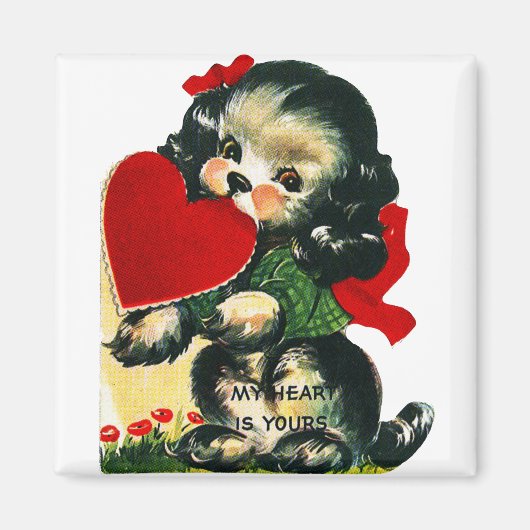 Vintage Valentinstag Magnet (Vorne)