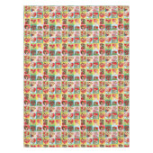 Vintage-Valentinstag-Patchwork Tischdecke (Vorderseite)