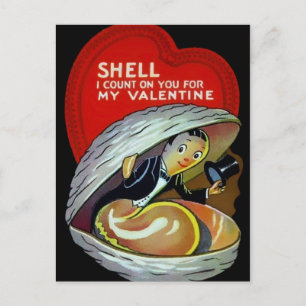 Vintage Valentinstag Postkarte