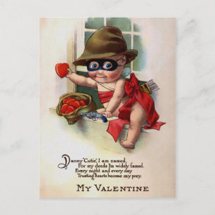 Vintage Valentinstag Postkarte