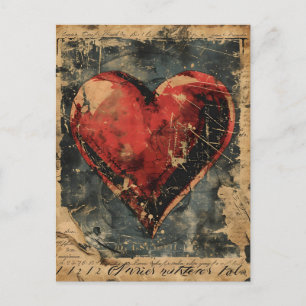 Vintage Valentinstag  Postkarte
