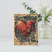 Vintage Valentinstag Postkarte (Stehend Vorderseite)