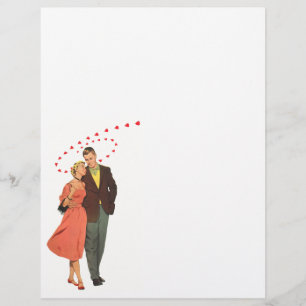 Vintage Valentinstag, romantische schwebende Herze
