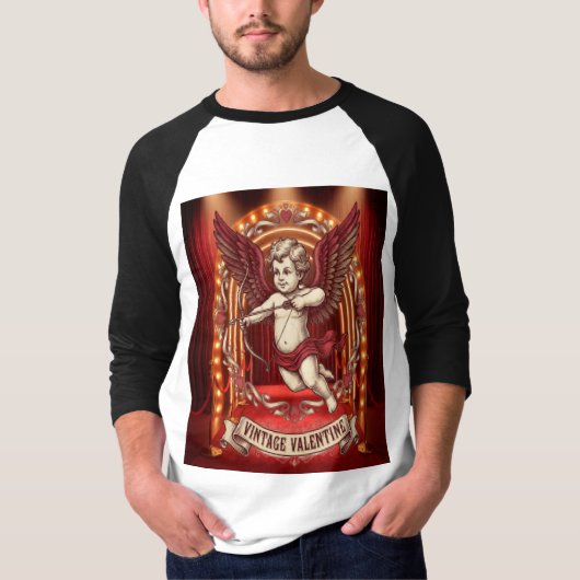 Vintage Valentinstag T-Shirt (Vorderseite)