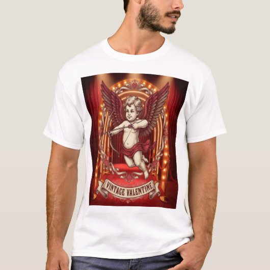 Vintage Valentinstag T-Shirt (Vorderseite)