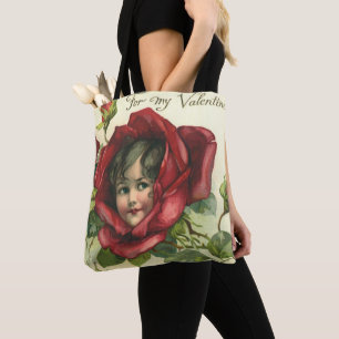 Vintage Valentinstag, viktorianische Gesichter in  Tasche