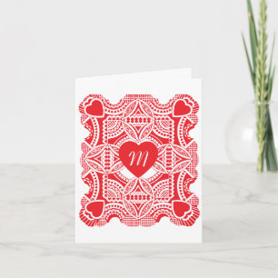 Vintage Valentinstag, viktorianische Herzen ausges Feiertagskarte