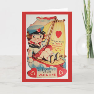 Vintage Valentinstag - Wind in meinen Segeln, Feiertagskarte