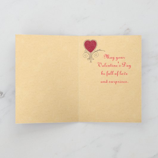 Vintage Valentintagskarte Feiertagskarte (Innenseite)