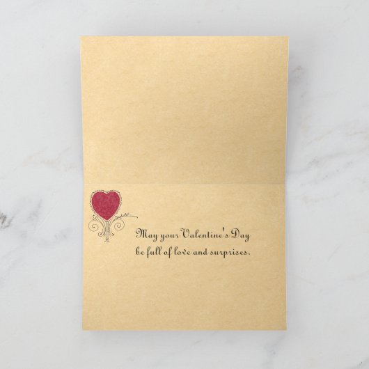 Vintage Valentintagskarte Feiertagskarte (Innenseite)