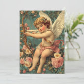 Vintage Valentintagskarte Feiertagskarte (Stehend Vorderseite)