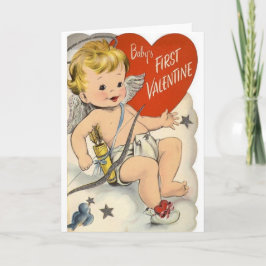 Vintage Valentintagskarte Feiertagskarte
