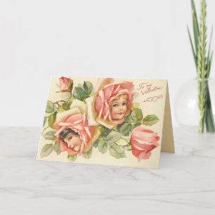 Vintage Valentintagskarte Feiertagskarte