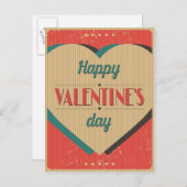 Vintage Valentintagskarte Feiertagspostkarte (Vorne/Hinten)