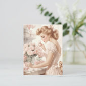 Vintage Valentintagskarte - Zeitlose Liebe Feiertagskarte (Stehend Vorderseite)