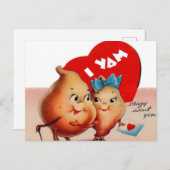 Vintage Valentinyams Feiertagspostkarte (Vorne/Hinten)