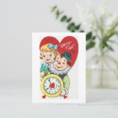Vintage Valentinzeit Feiertagspostkarte (Stehend Vorderseite)