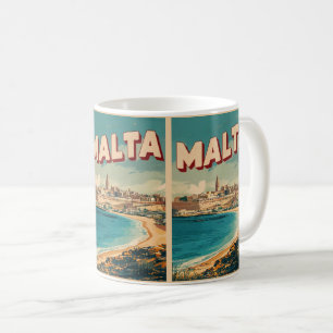 Vintage Valletta, Malta - Reise Souvenirs und Gesc Kaffeetasse