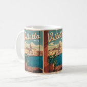 Vintage Valletta, Malta - Reise Souvenirs und Gesc Kaffeetasse (Vorderseite Links)