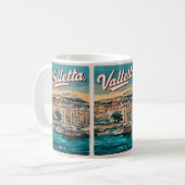 Vintage Valletta, Malta - Reise Souvenirs und Gesc Kaffeetasse (Vorderseite Links)