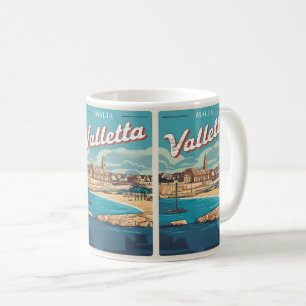 Vintage Valletta, Malta - Reise Souvenirs und Gesc Kaffeetasse
