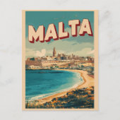 Vintage Valletta, Malta - Reise Souvenirs und Gesc Postkarte (Vorderseite)