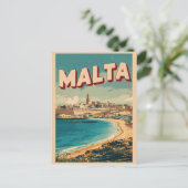 Vintage Valletta, Malta - Reise Souvenirs und Gesc Postkarte (Stehend Vorderseite)