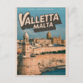 Vintage Valletta, Malta - Reise Souvenirs und Gesc Postkarte (Vorderseite)