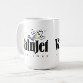 Vintage ValuJet Fluglinien-Glaswaren Kaffeetasse (Vorderseite Links)
