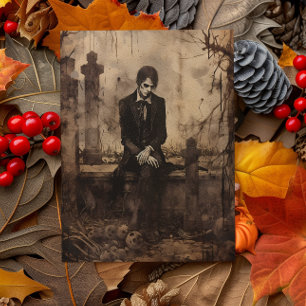 Vintage-Vampir-Foto-Decoupage  Postkarte