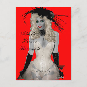 Vintage Vampir-Postkarte Postkarte