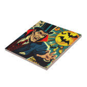 Vintage Vampire-Comicen Fliese (Seite)