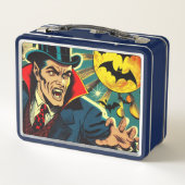 Vintage Vampire-Comicen Metall Brotdose (Rückseite)