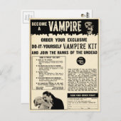 Vintage Vampire Mail-Auftragswerbung Postkarte (Vorne/Hinten)