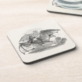 Vintage Vampire-Schläger-personalisierte Retro Getränkeuntersetzer (Linke Seite)