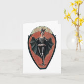 Vintage Vampire Skeleton Halloween-Karte Karte (Gelbe Blume)