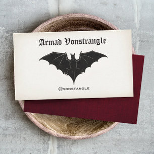 Vintage Vampirfledermaus Visitenkarte