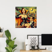 Vintage Vampirfrau Poster (Heimbüro)