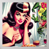 Vintage Vampirfrau Poster (Vorne)