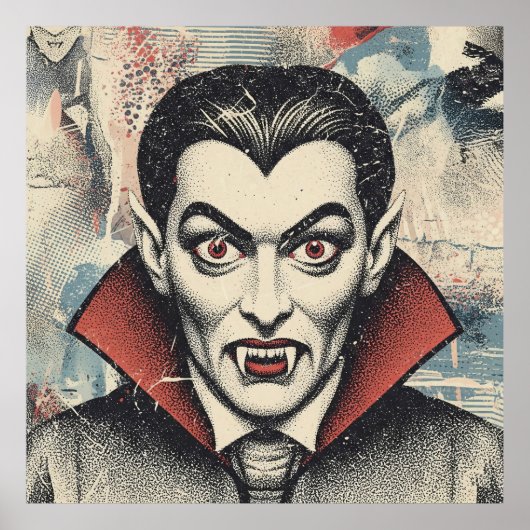 Vintage Vampirporträt Poster (Vorne)