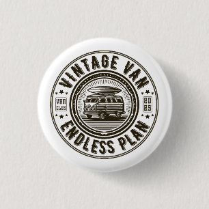 Vintage Van Endloser Plan Button