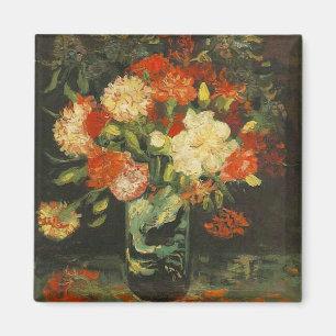 Vintage Van Gogh Blumen Rote Vase mit Nelken Magnet