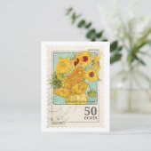 Vintage Van Gogh Briefmarke Postkarte (Stehend Vorderseite)