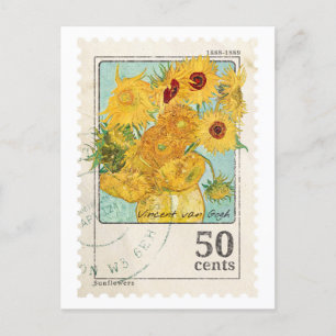 Vintage Van Gogh Briefmarken-Postkarte Postkarte
