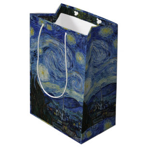 Vintage Van Gogh Die Sternennacht Mittlere Geschenktüte