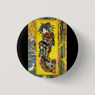Vintage Van Gogh Geisha 1887 Button
