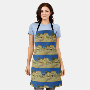 Vintage Van Gogh Gelbes Haus Blauer Himmel Gemälde Schürze