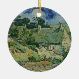 Vintage Van Gogh-Hütten in Cordeville Keramik Ornament